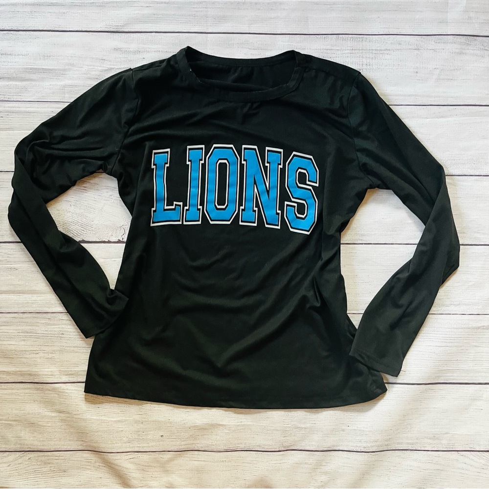 Med wmns Detroit Lions fan gear long sleeve tee
